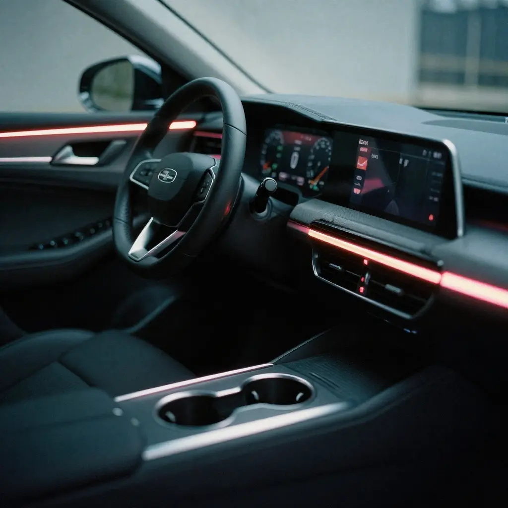 Car ambient LED lighting setup